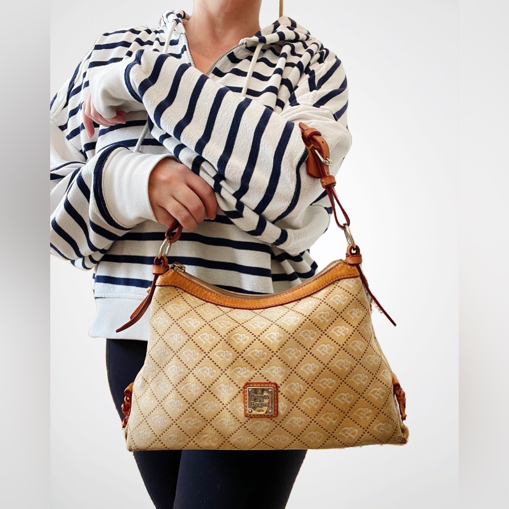 Dooney & Bourke East West Slouch Bag in Gold - AS IS